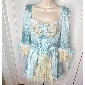 Trickz N Treatz Cake Queen Costume Light Blue New Size Medium